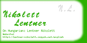 nikolett lentner business card